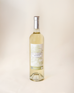 Bouteille de vin blanc "Les Platanes – Méditerranée", domaine Saint-Jean-le-Durance