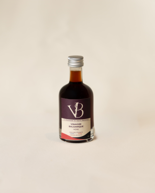 Vinaigre balsamique à la mûre Format 5 cl Miniature de vinaigre balsamique à la mûre 5 cl – La Vinaigrerie de Haute-Provence