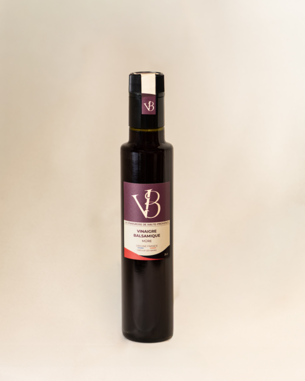 Bouteille de vinaigre balsamique à la mûre 25 cl – La Vinaigrerie de Haute-Provence