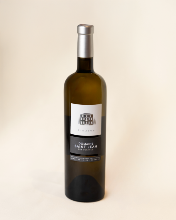Bouteille de vin blanc "Pimayon", Domaine Saint-Jean-le-Durance, Alpes de Haute-Provence