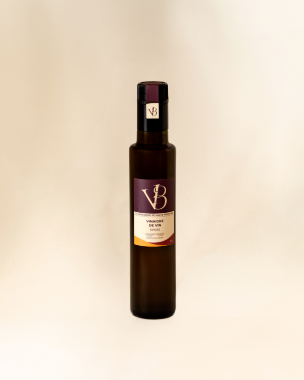 Bouteille 25 cl de vinaigre de vin aux épices – La Vinaigrerie de Haute-Provence